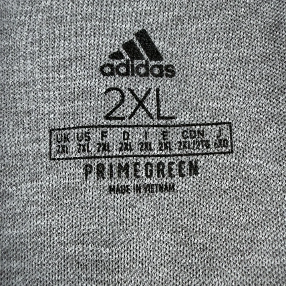 NWT Adidas Prime Green White/Gray 100% Polyester Mens 1/4 Zip Pullover -2XL